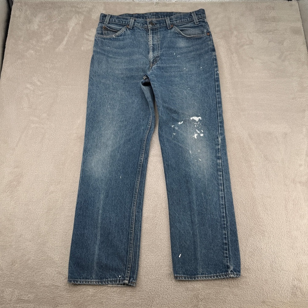 VTG 90s Levis Orange Tab Jeans Mens 36x30 Blue Preowned Denim Straight Leg Retro